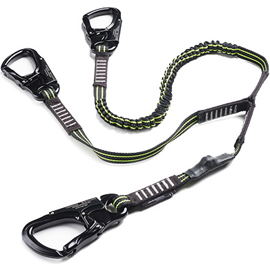2026 Crewsaver Crewline Pro Safety Line Triple Hook Elasticated 3050-ESL3 - Black